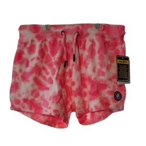 NWT Hang Ten Pink and White Tie Dye Terry Shorts